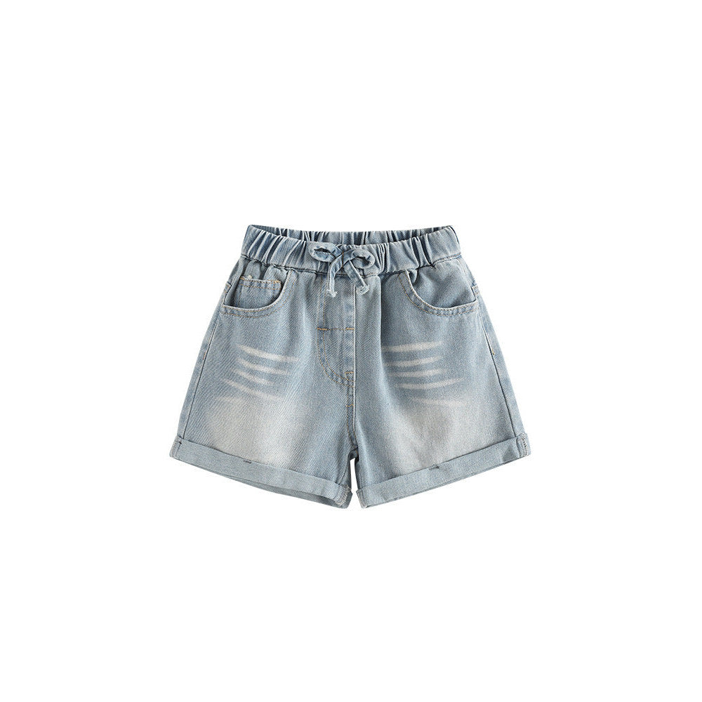 Arrival Summer Girls Striped Denim Shorts