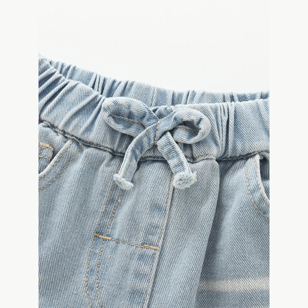 Arrival Summer Girls Striped Denim Shorts