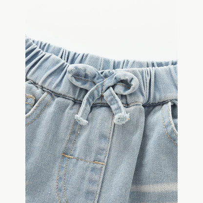 Arrival Summer Girls Striped Denim Shorts