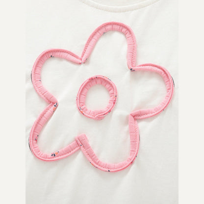 MyKids-USA® Arrival Summer Baby Kids Girls Short Sleeves Pink Flowers Pattern T-shirt and Floral Shorts Clothing Set