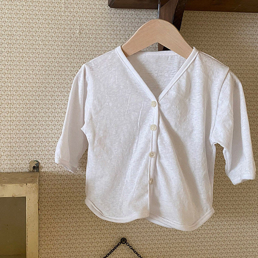 MyKids-USA® Arrival Summer Baby Kids Thin Linen Baby Sun Shirt