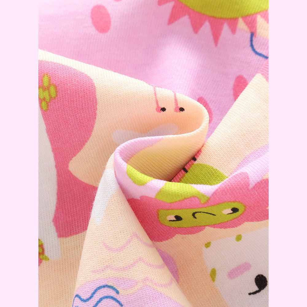 MyKids-USA® Arrival Summer Baby Kids Girls Short Sleeves Cartoon Pattern T-shirt and Shorts Clothing Set