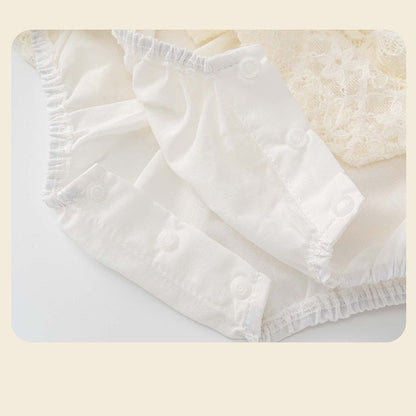 MyKids-USA® Autumn Arrival Baby Girls Long Sleeves Cute Flowers Pattern Tulle Onesies Dress
