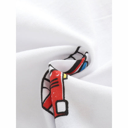 MyKids-USA® Arrival Summer Baby Kids Boys Short Sleeves Cartoon Pattern T-shirt and Shorts Clothing Set