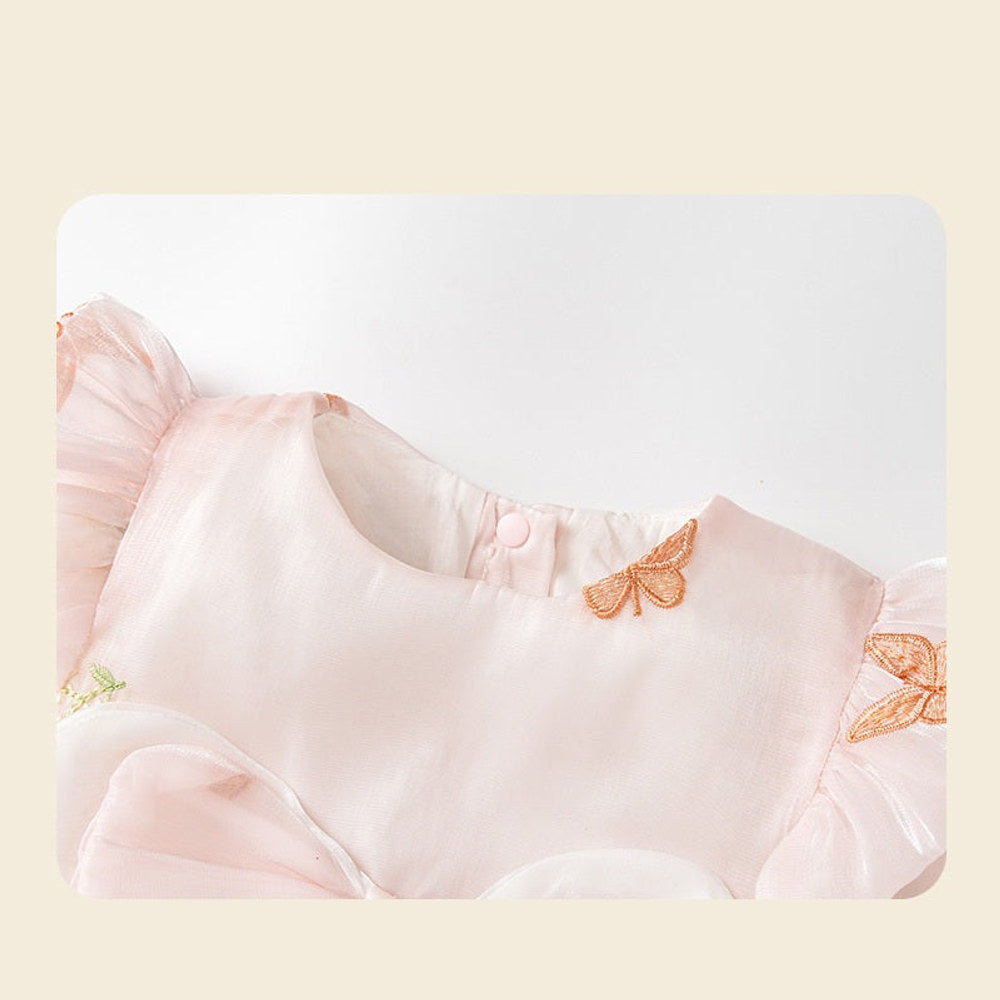 MyKids-USA® Autumn Arrival Baby Girls Long Sleeves Cute Butterfly Pattern Dress with Hat