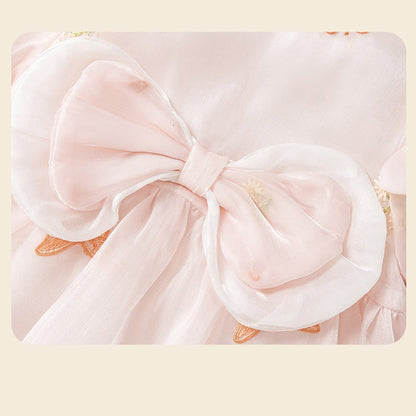 MyKids-USA® Autumn Arrival Baby Girls Long Sleeves Cute Butterfly Pattern Dress with Hat