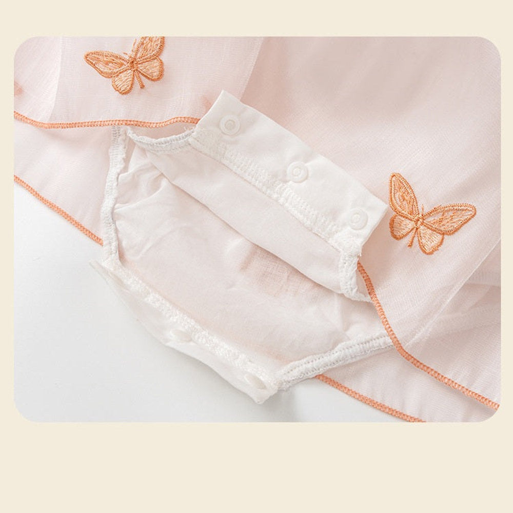 MyKids-USA® Autumn Arrival Baby Girls Long Sleeves Cute Butterfly Pattern Dress with Hat