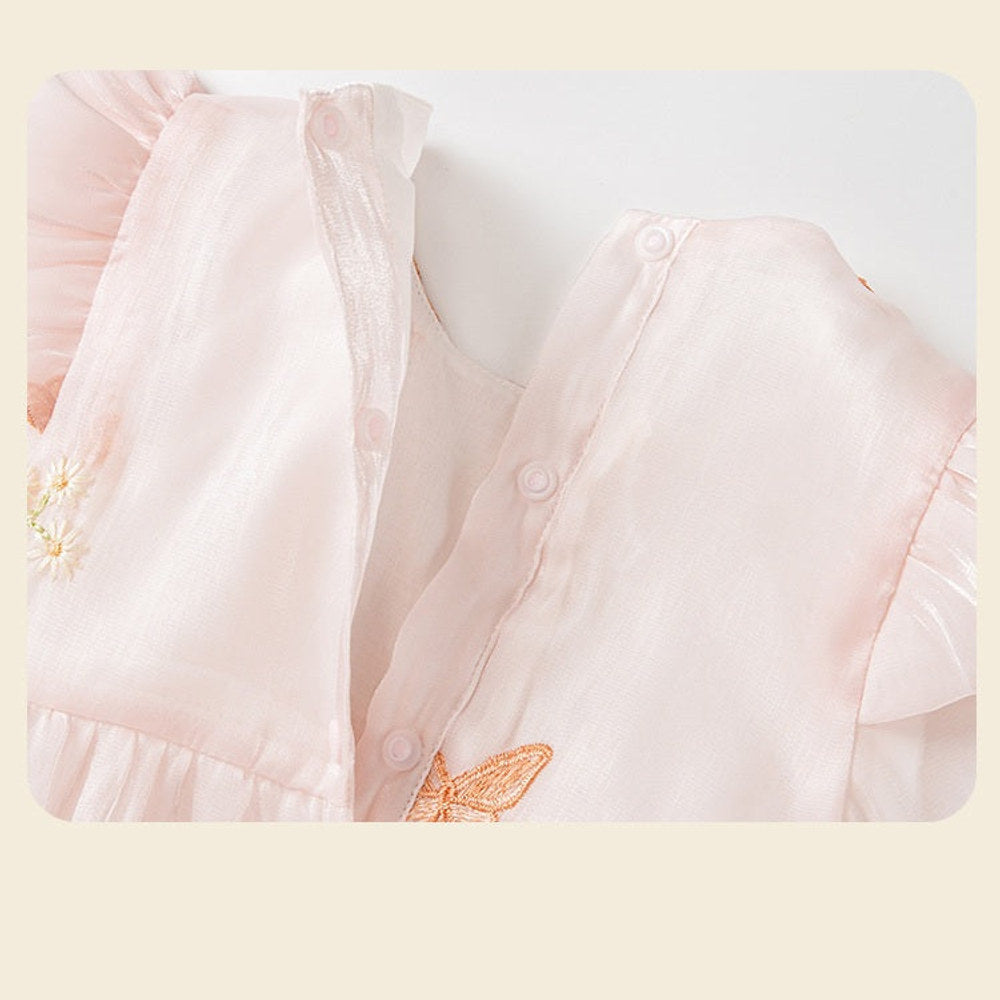 MyKids-USA® Autumn Arrival Baby Girls Long Sleeves Cute Butterfly Pattern Dress with Hat