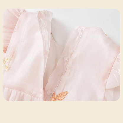 MyKids-USA® Autumn Arrival Baby Girls Long Sleeves Cute Butterfly Pattern Dress with Hat