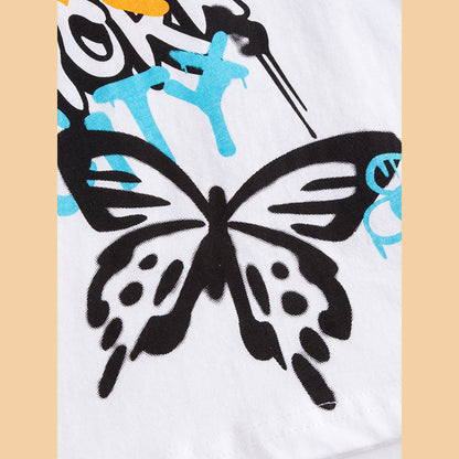 MyKids-USA® Arrival Summer Baby Kids Girls Short Sleeves Cartoon Pattern T-shirt and Pants Clothing Set