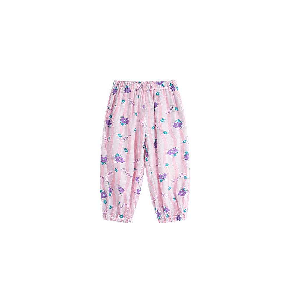 MyKids-USA® Arrival Summer Flowers Cartoon Anti-Mosquito Pants for Girls