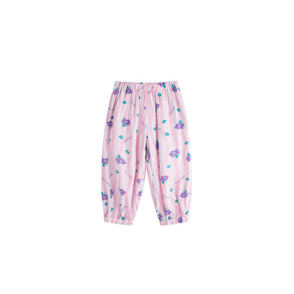 MyKids-USA® Arrival Summer Flowers Cartoon Anti-Mosquito Pants for Girls