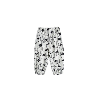 MyKids-USA® Arrival Summer Striped Cartoon Anti-Mosquito Pants for Girls