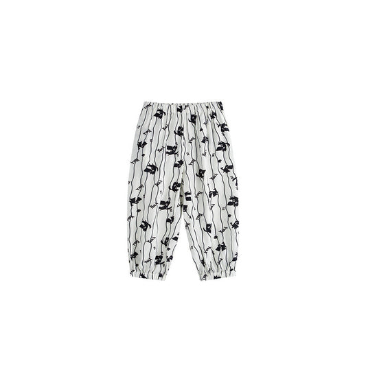 MyKids-USA® Striped Cartoon Anti-Mosquito Pants for Girls