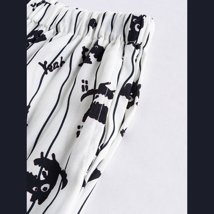 MyKids-USA® Arrival Summer Striped Cartoon Anti-Mosquito Pants for Girls