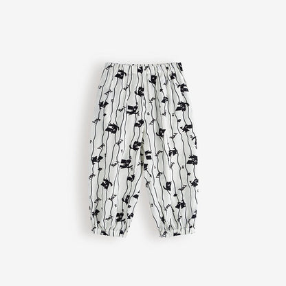 MyKids-USA® Arrival Summer Striped Cartoon Anti-Mosquito Pants for Girls