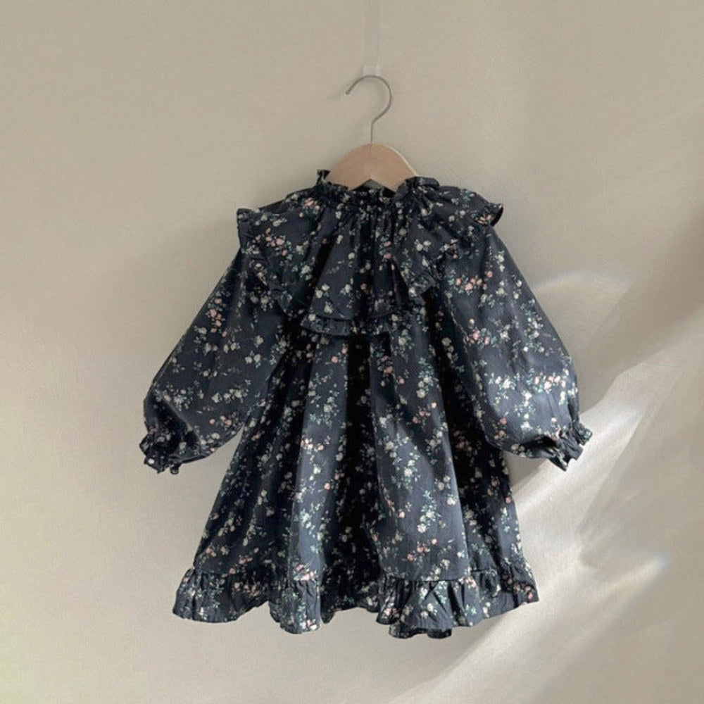 MyKids-USA® Autumn Arrival Baby Long Sleeves Cute Flowers Printed Dress
