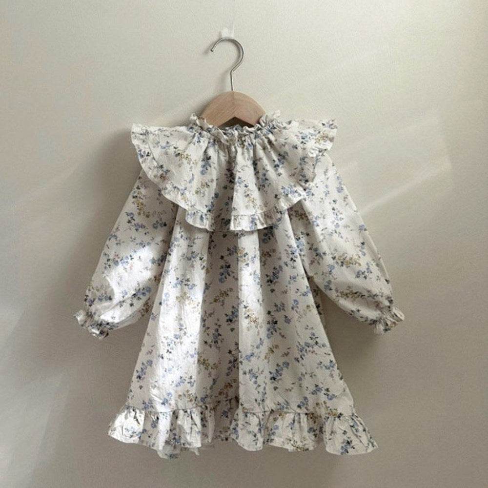 MyKids-USA® Autumn Arrival Baby Long Sleeves Cute Flowers Printed Dress