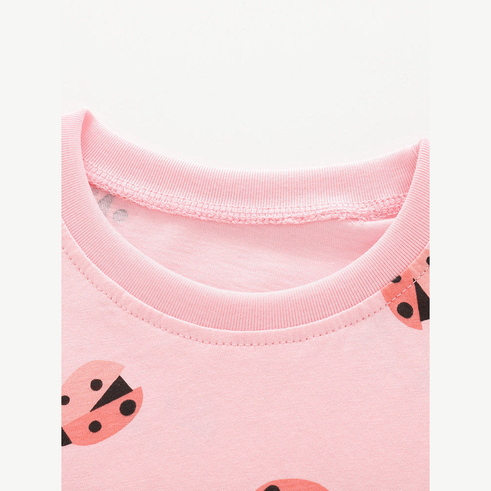 MyKids-USA® Summer Ladybird Cartoon Pattern T-shirt for Girls