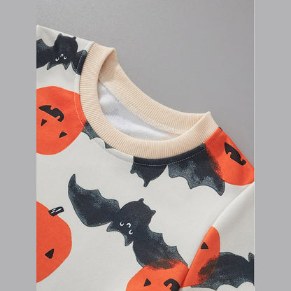 MyKids-USA® Autumn and Spring Arrival Halloween Cartoon Pattern Long Sleeves Sweatshirt for Kids
