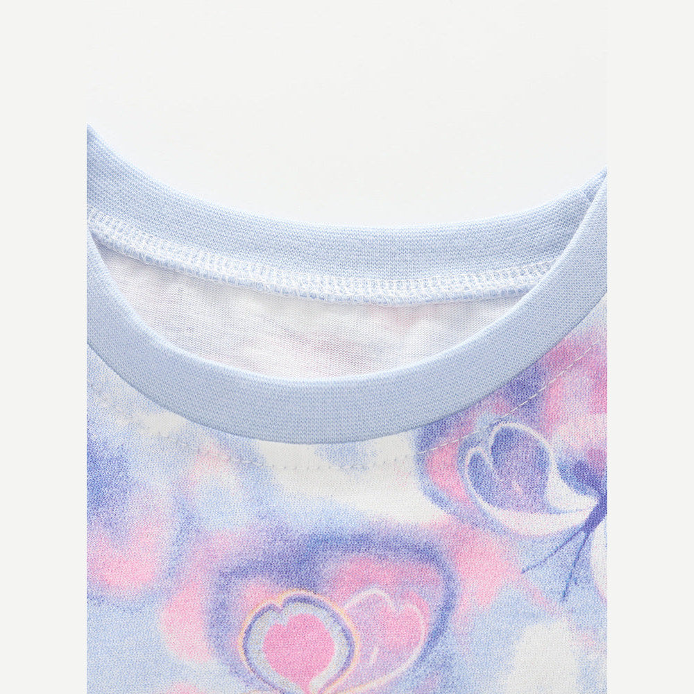 MyKids-USA® Summer Butterfly Cartoon Pattern T-shirt for Girls