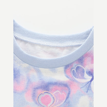 MyKids-USA® Summer Butterfly Cartoon Pattern T-shirt for Girls