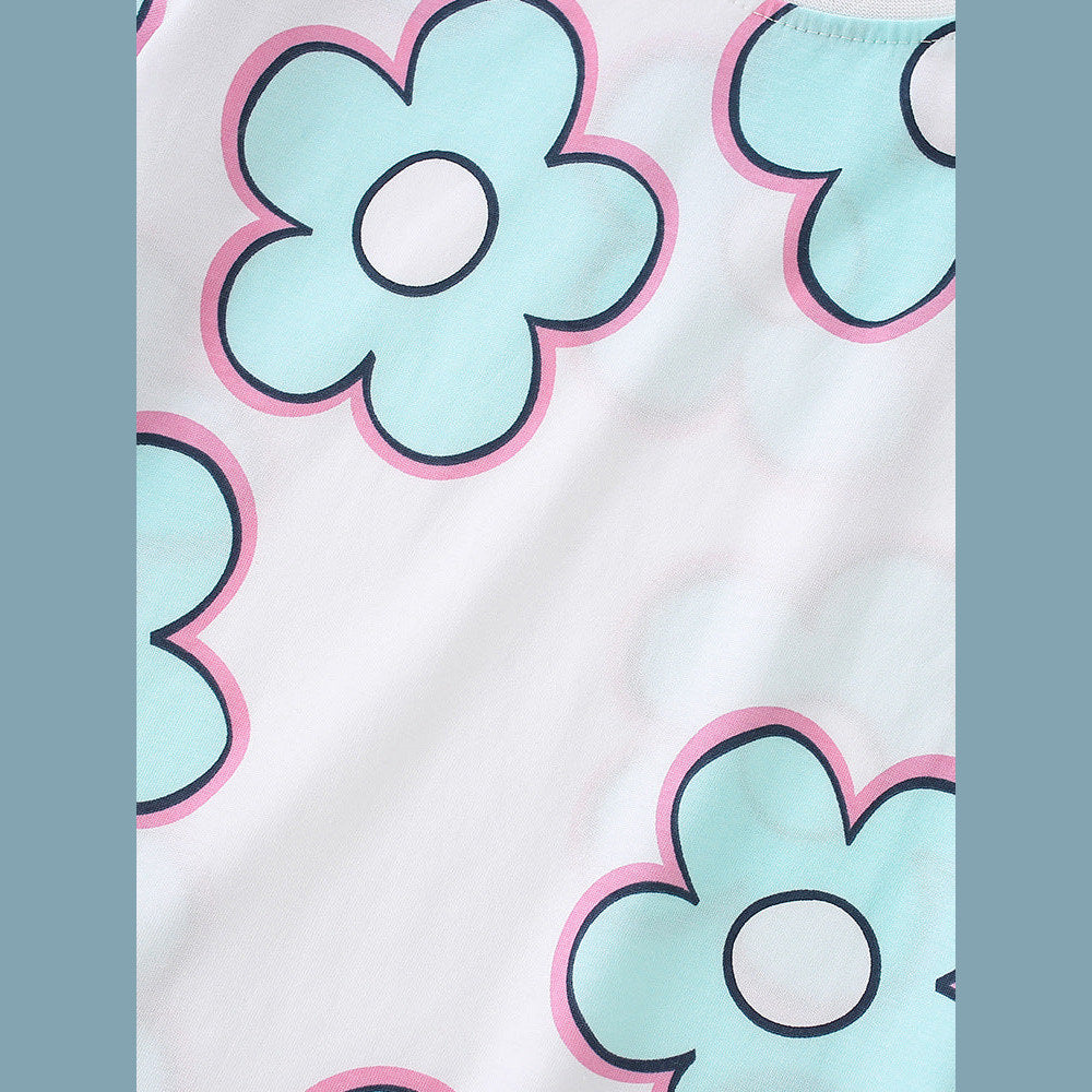 MyKids-USA® Cheap Summer Flowers Pattern T-shirt for Girls