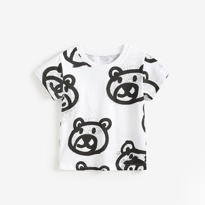 MyKids-USA® Cheap Summer Cartoon Teddy Bears Pattern T-shirt for Boys