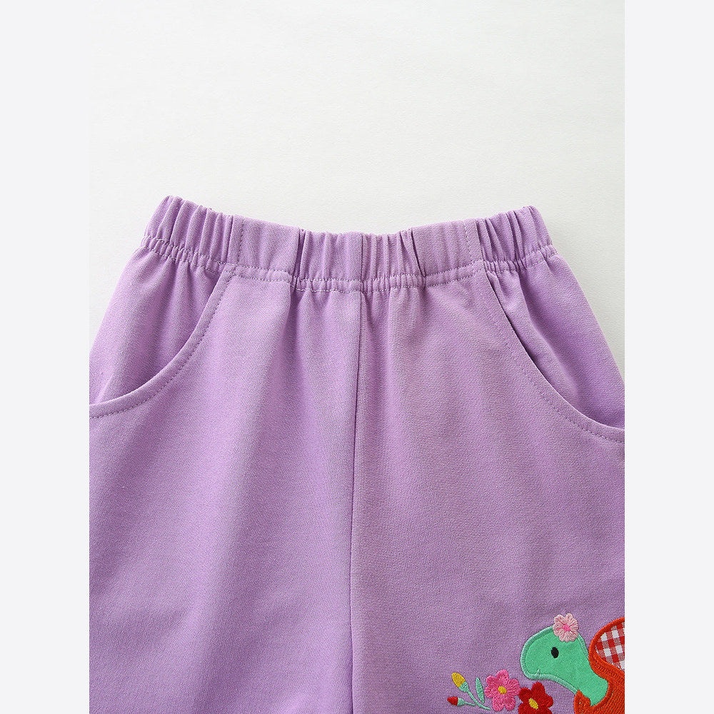 MyKids-USA® Arrival Summer Baby Kids Girls Cartoon Embroidered Shorts