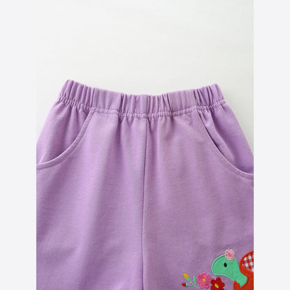 MyKids-USA® Arrival Summer Baby Kids Girls Cartoon Embroidered Shorts