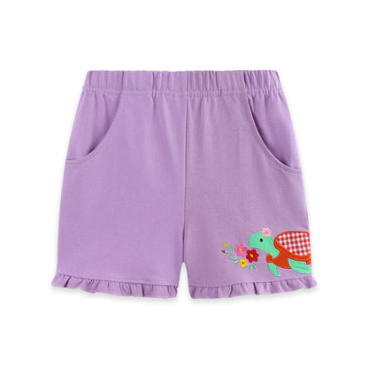 MyKids-USA® Arrival Summer Baby Kids Girls Cartoon Embroidered Shorts