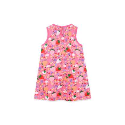 MyKids-USA® Summer Hot Selling Cute Cartoon Fruits Pattern Sleeveless Dress for Stylish Girls
