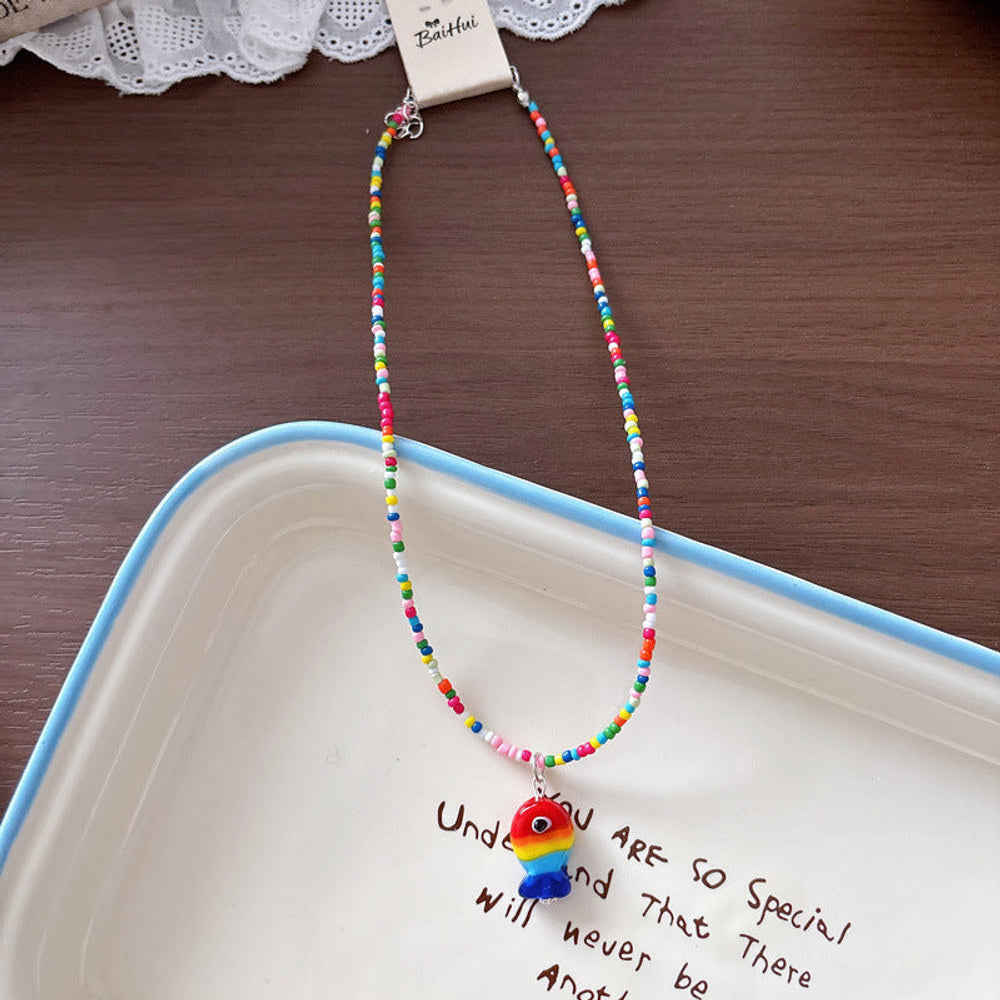 MyKids-USA® Hot Selling Girls Colorful Seed Bead Necklace