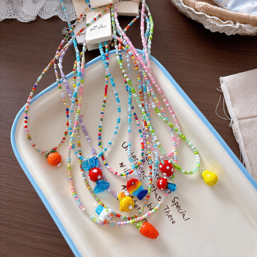 MyKids-USA® Hot Selling Girls Colorful Seed Bead Necklace
