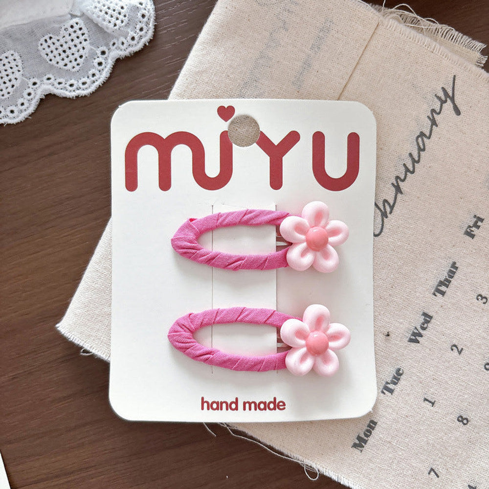 MyKids-USA® Cute Summer Flowers Hair Clips for Girls Set
