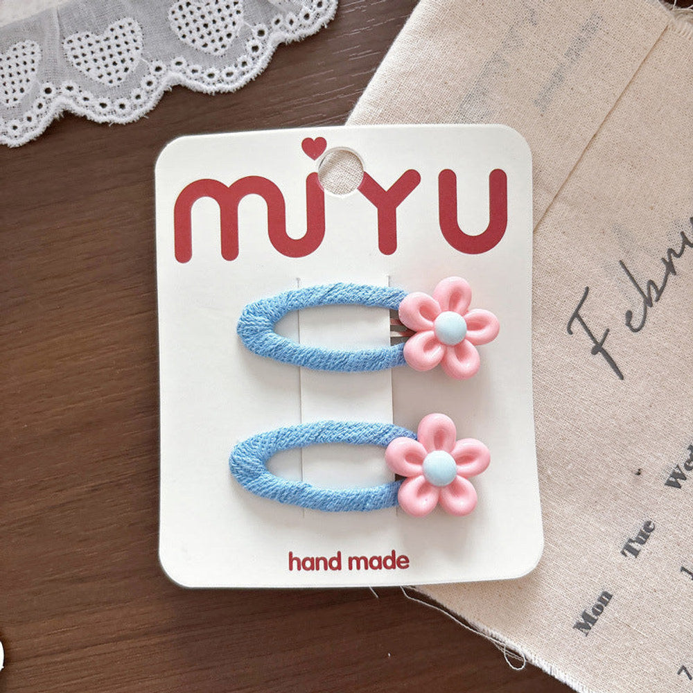 MyKids-USA® Cute Summer Flowers Hair Clips for Girls Set