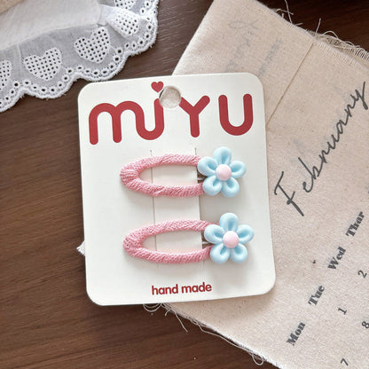 MyKids-USA® Cute Summer Flowers Hair Clips for Girls Set