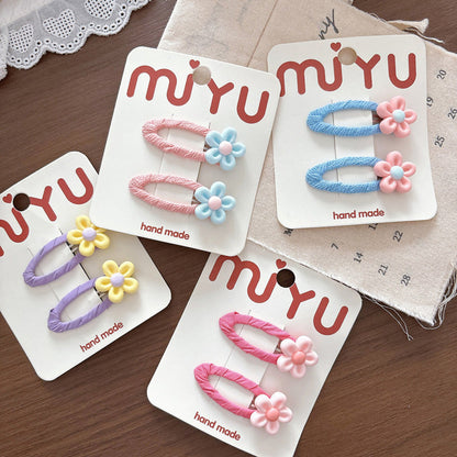 MyKids-USA® Cute Summer Flowers Hair Clips for Girls Set