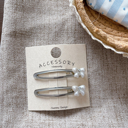 MyKids-USA® Cute Faux Pearl Hair Clips for Girls Set
