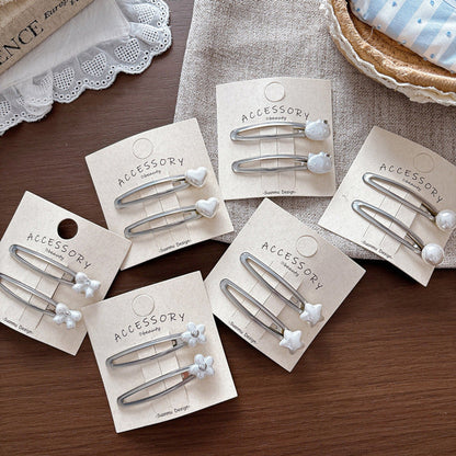 MyKids-USA® Cute Faux Pearl Hair Clips for Girls Set