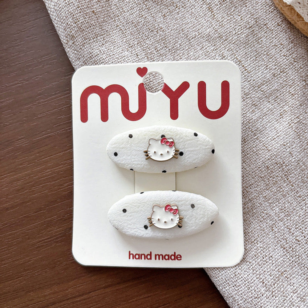 MyKids-USA® Cute Cartoon and Dots Pattern Hair Clips for Girls Set