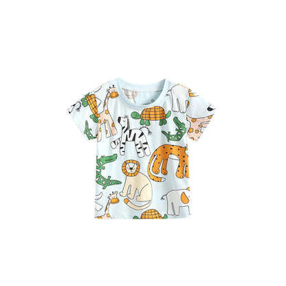 MyKids-USA® Cheap Summer Casual Animals Cartoon Pattern T-shirt for Boys