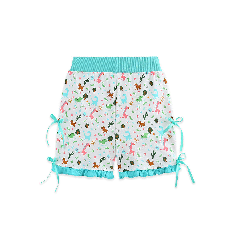 MyKids-USA® Arrival Summer Baby Kids Girls Cartoon Pattern Color Patchwork Shorts