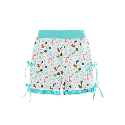 MyKids-USA® Arrival Summer Baby Kids Girls Cartoon Pattern Color Patchwork Shorts