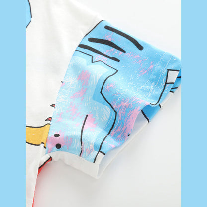 MyKids-USA® Cheap Summer Casual Dinosaurs Cartoon Pattern T-shirt for Boys
