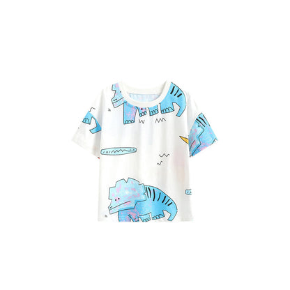 MyKids-USA® Cheap Summer Casual Dinosaurs Cartoon Pattern T-shirt for Boys