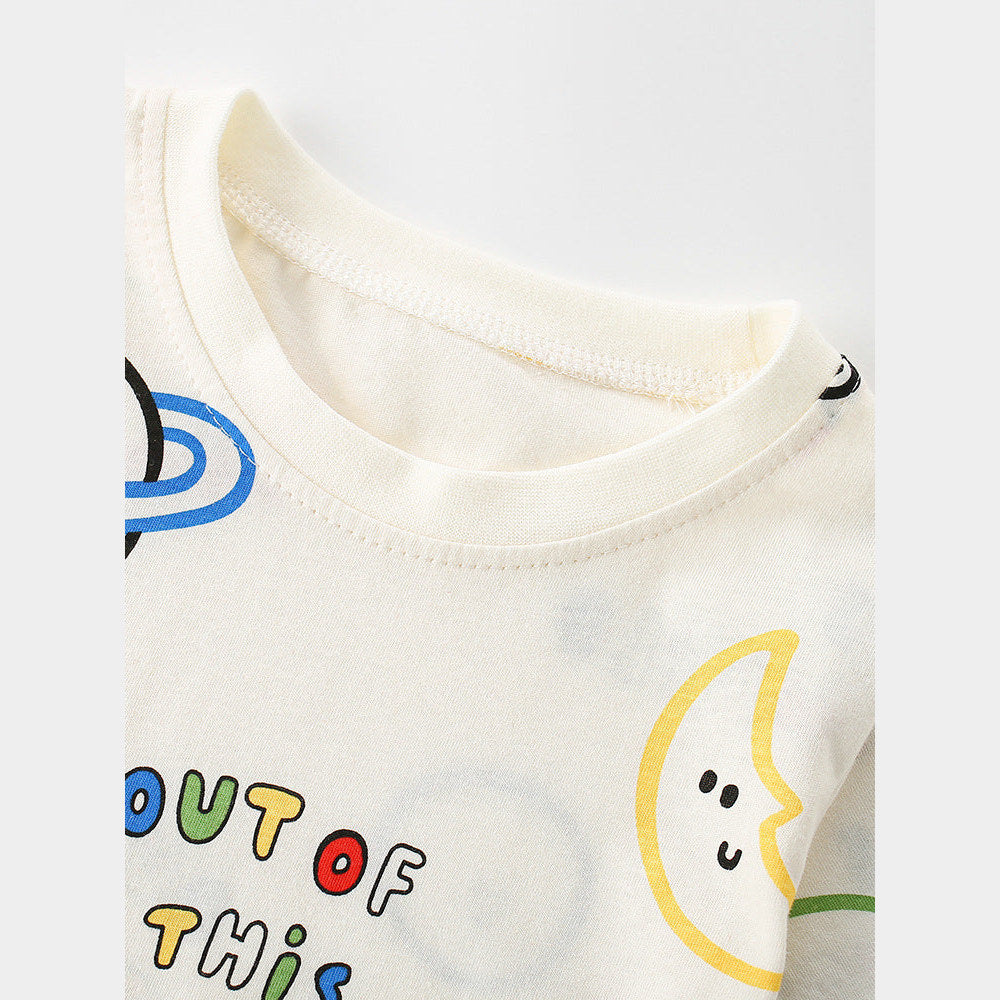 MyKids-USA® Cheap Summer Casual Cartoon and Letters Pattern T-shirt for Boys