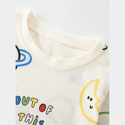 MyKids-USA® Cheap Summer Casual Cartoon and Letters Pattern T-shirt for Boys