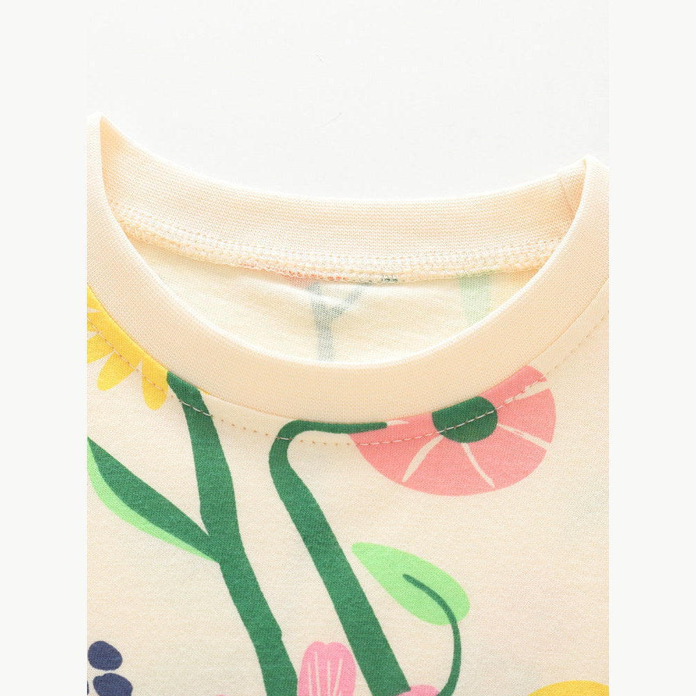 MyKids-USA® Summer Yellow Flowers Pattern T-shirt for Girls