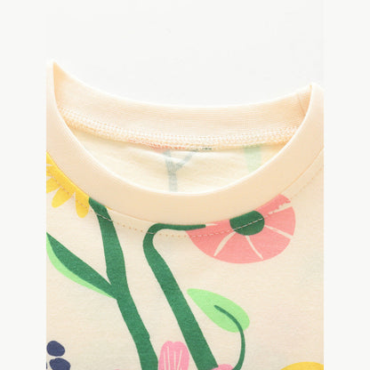MyKids-USA® Summer Yellow Flowers Pattern T-shirt for Girls